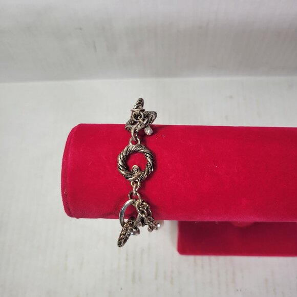 Premier Design Silver-Tone Chain  Faux Pearls Elegant  Necklace & Bracelet Set - Picture 5 of 6